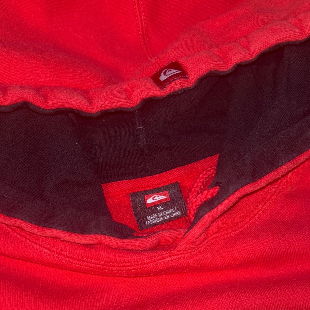 Vintage Quiksilver Bold Red Hoodie - Picture 2 of 7